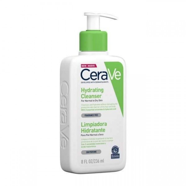 Cerave piel normal a seca limpiadora hidratante 236ml